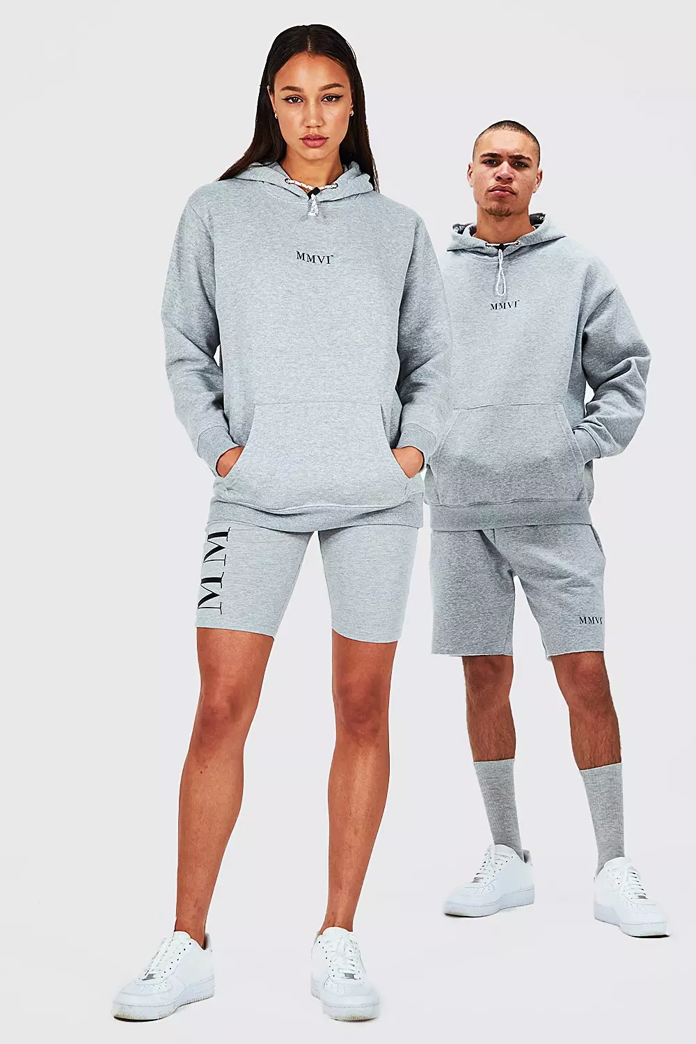 Oversized hoodie and biker store shorts