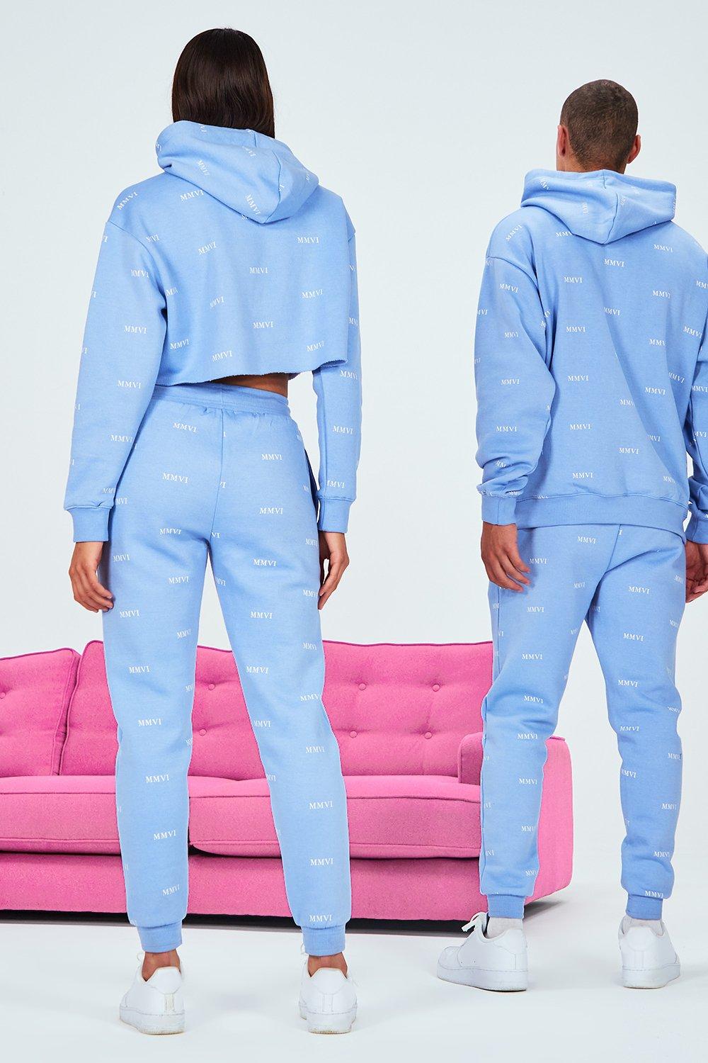 all blue tracksuit