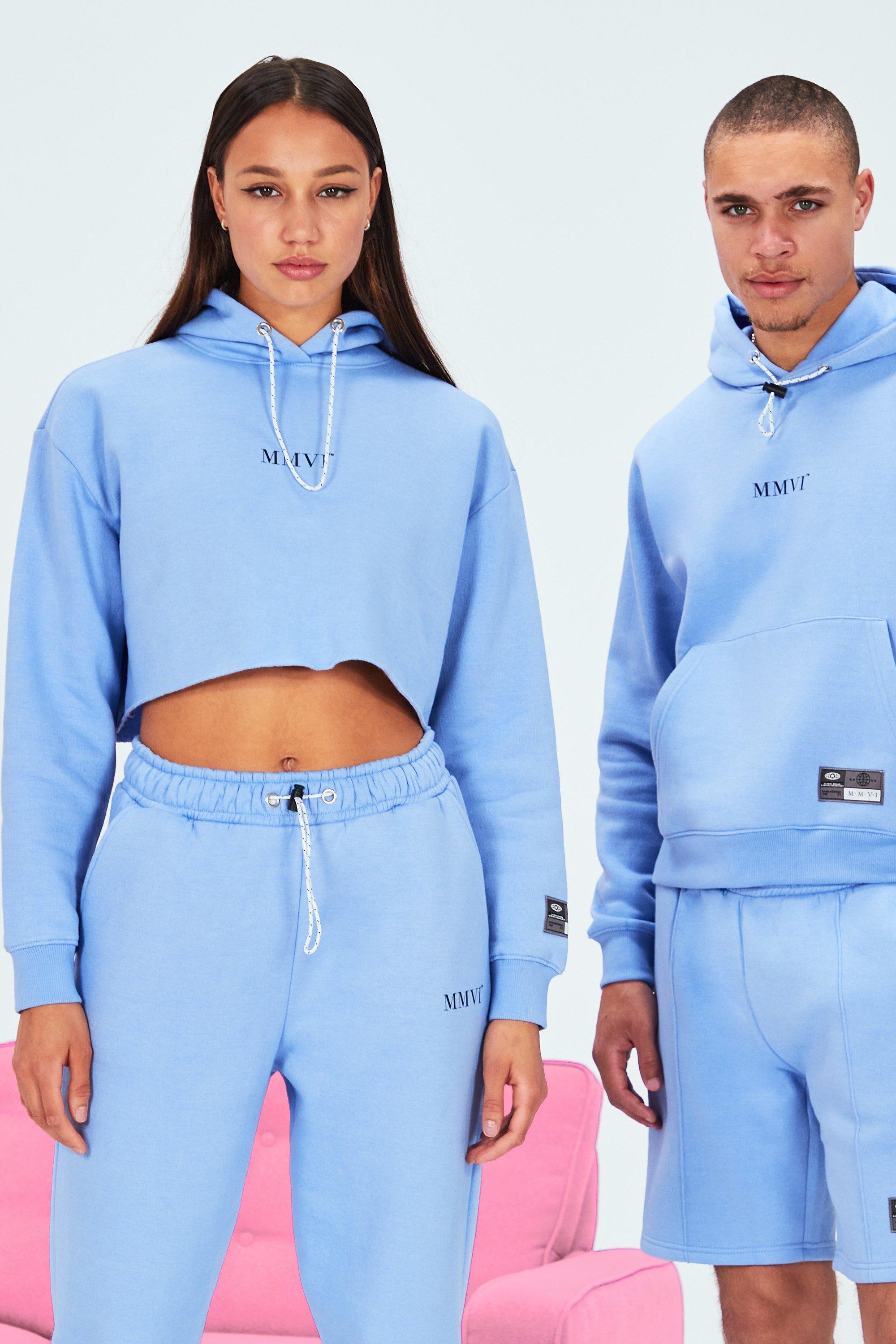 Hers Printed Cropped Hoodie Jogger With Drawcord boohoo NO