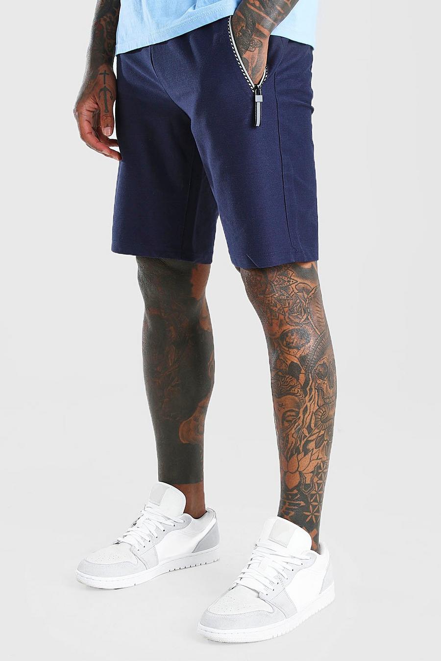 Mittellange Jersey-Shorts mit seitlichen Reißverschlüssen image number 1