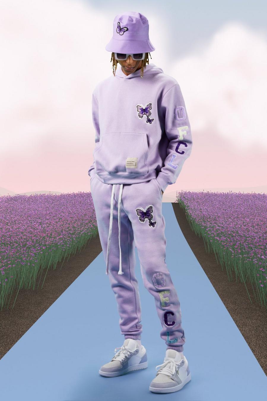 Lilac Butterfly Text Tracksuit image number 1
