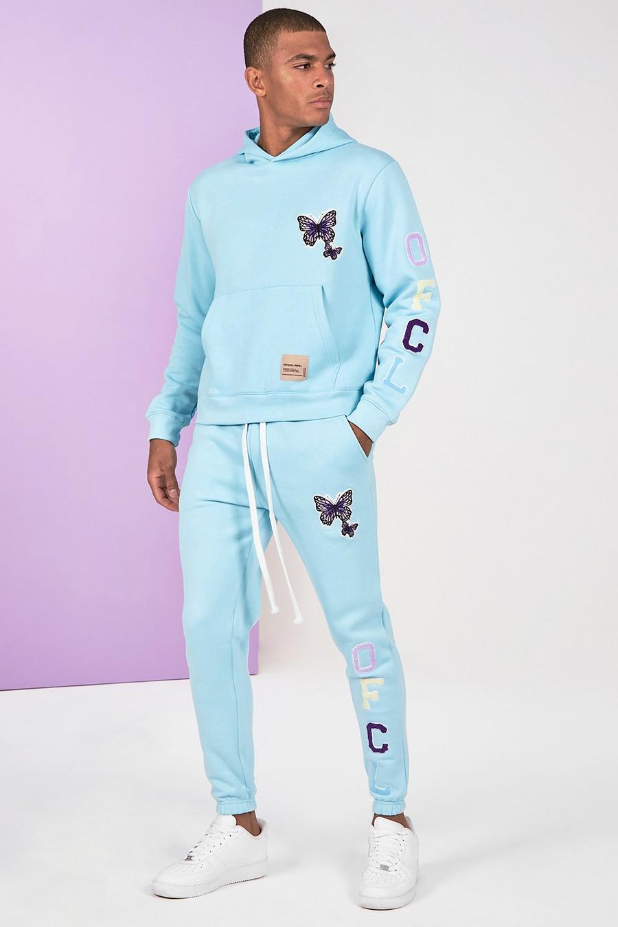 כחול חליפת טרנינג עם כיתוב Butterfly image number 1