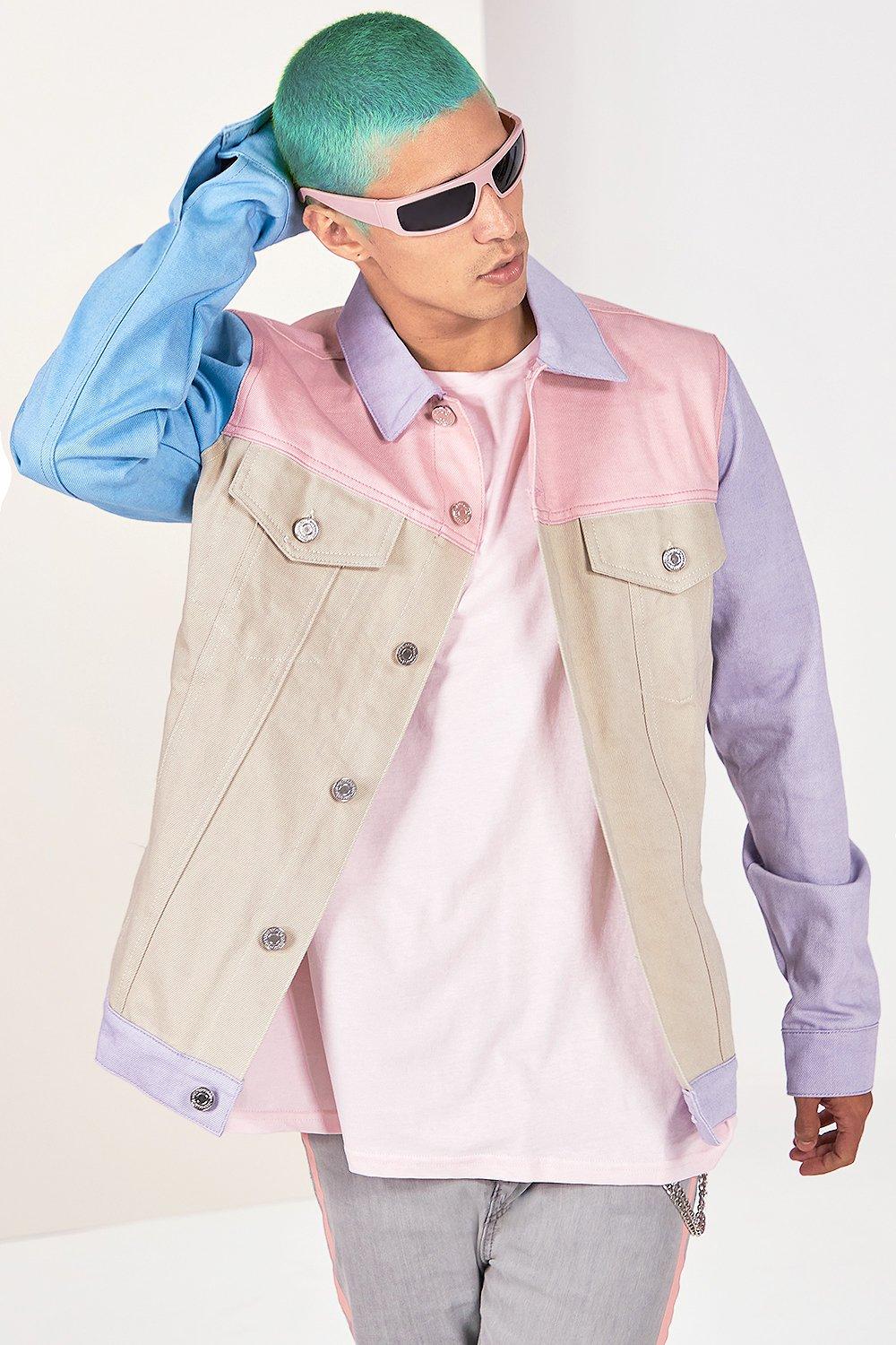Featured image of post White And Pink Colour Block Denim Jacket - There are 3437 pink denim jacket for sale on etsy, and they cost $57.00 on average.
