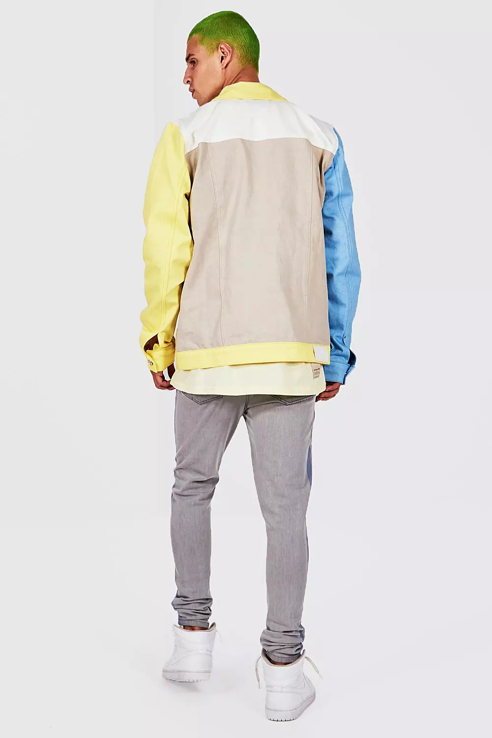 Boohoo yellow denim outlet jacket