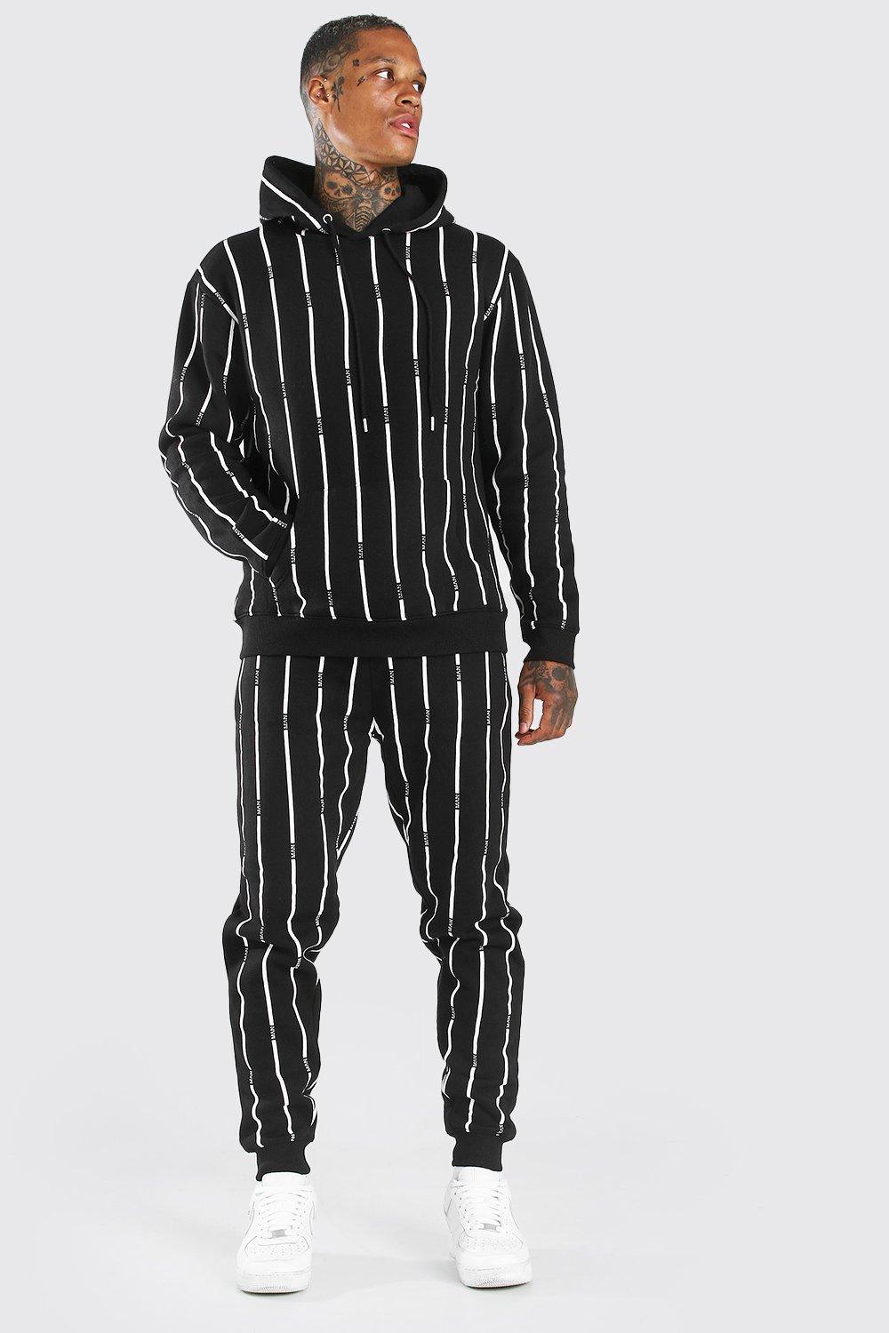 Stripe cheap tracksuit mens