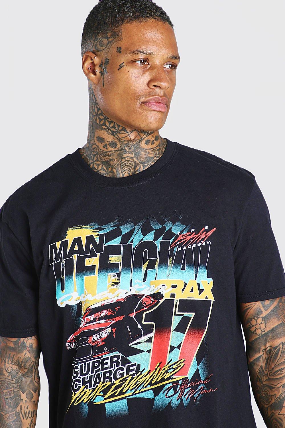 Oversized Man Official Car Graphic T-shirt