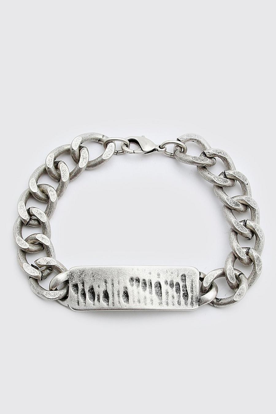 Silver Chunky Chain ID Bracelet image number 1