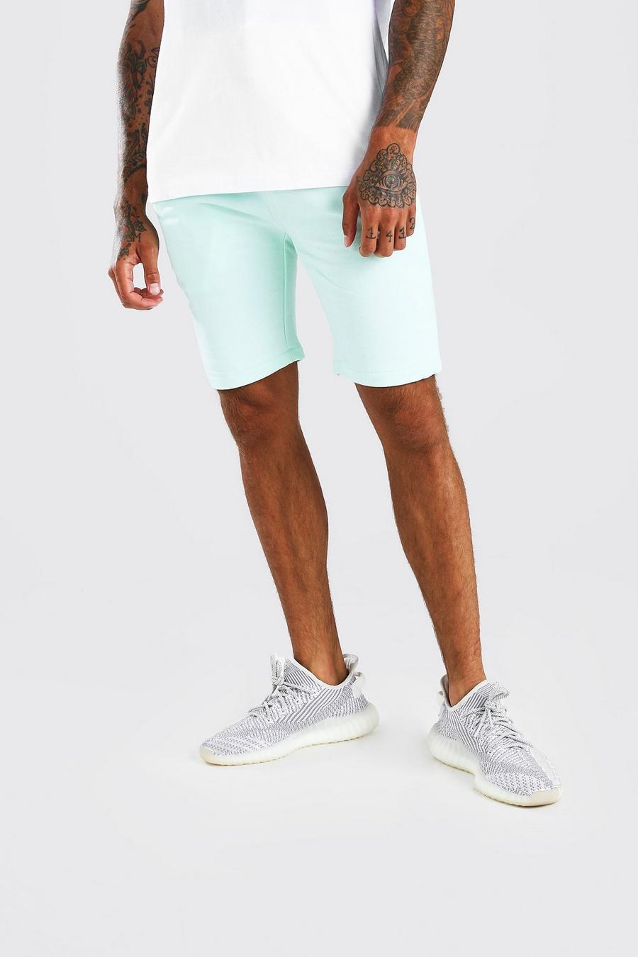 Green Middellange Basic Jersey Shorts image number 1