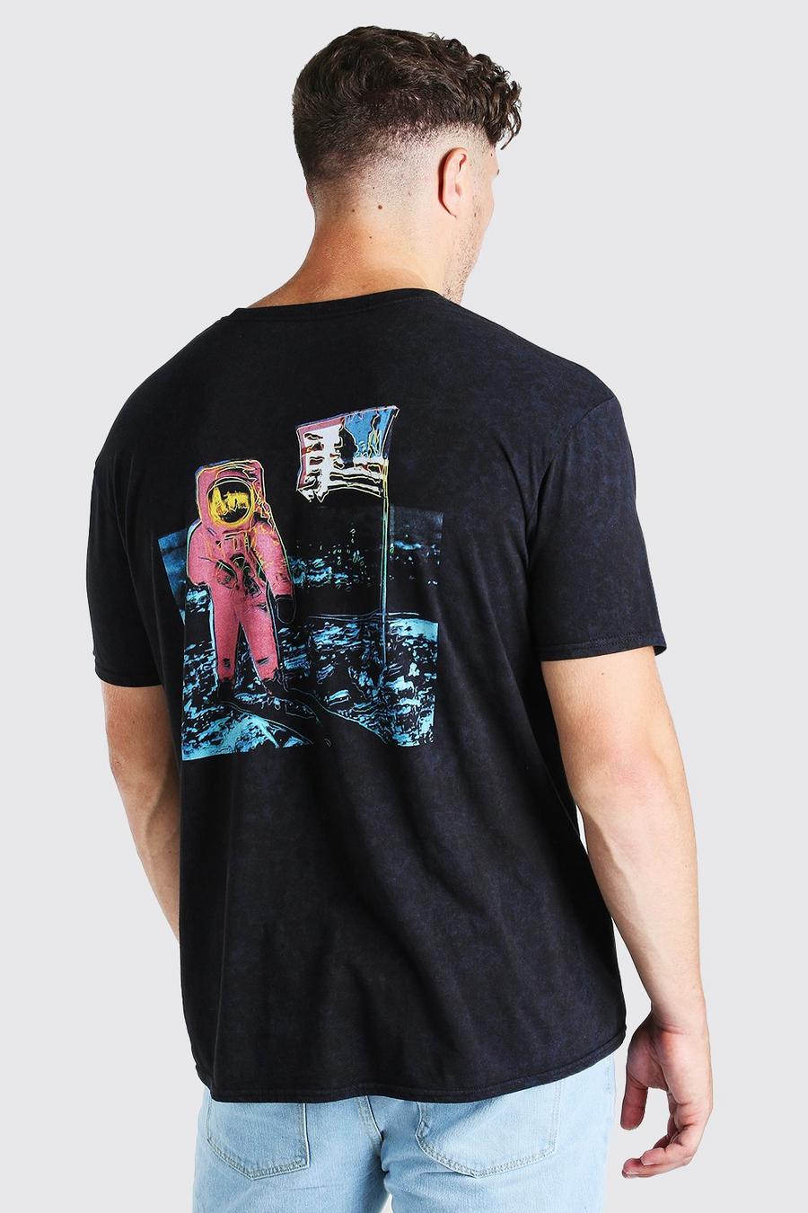 Big & Tall T-Shirt mit lizenziertem „NASA Astronaut“-Print, Anthrazit image number 1