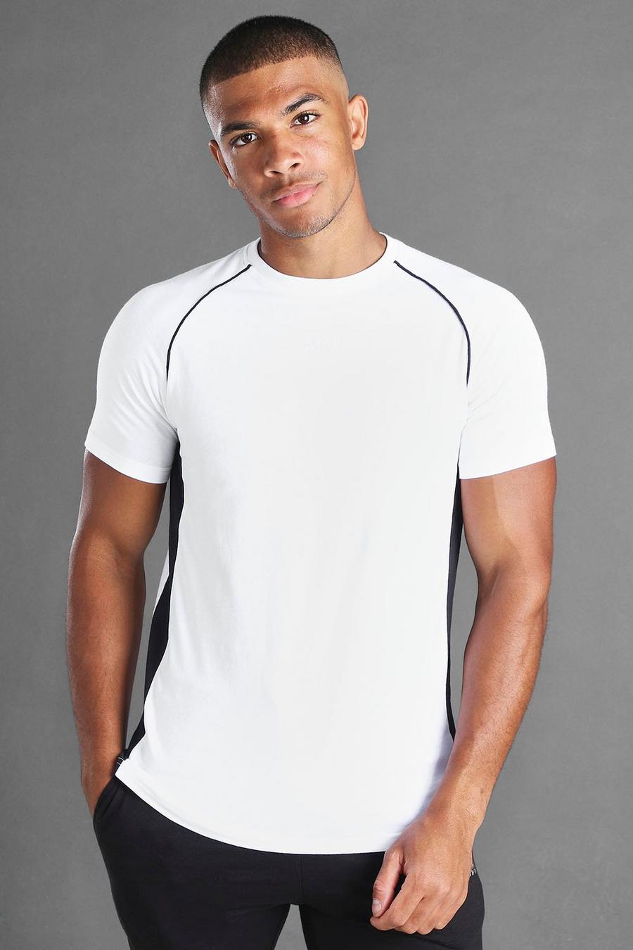 MAN Muscle Fit T-Shirt mit Raglanärmeln und Paspelierung image number 1