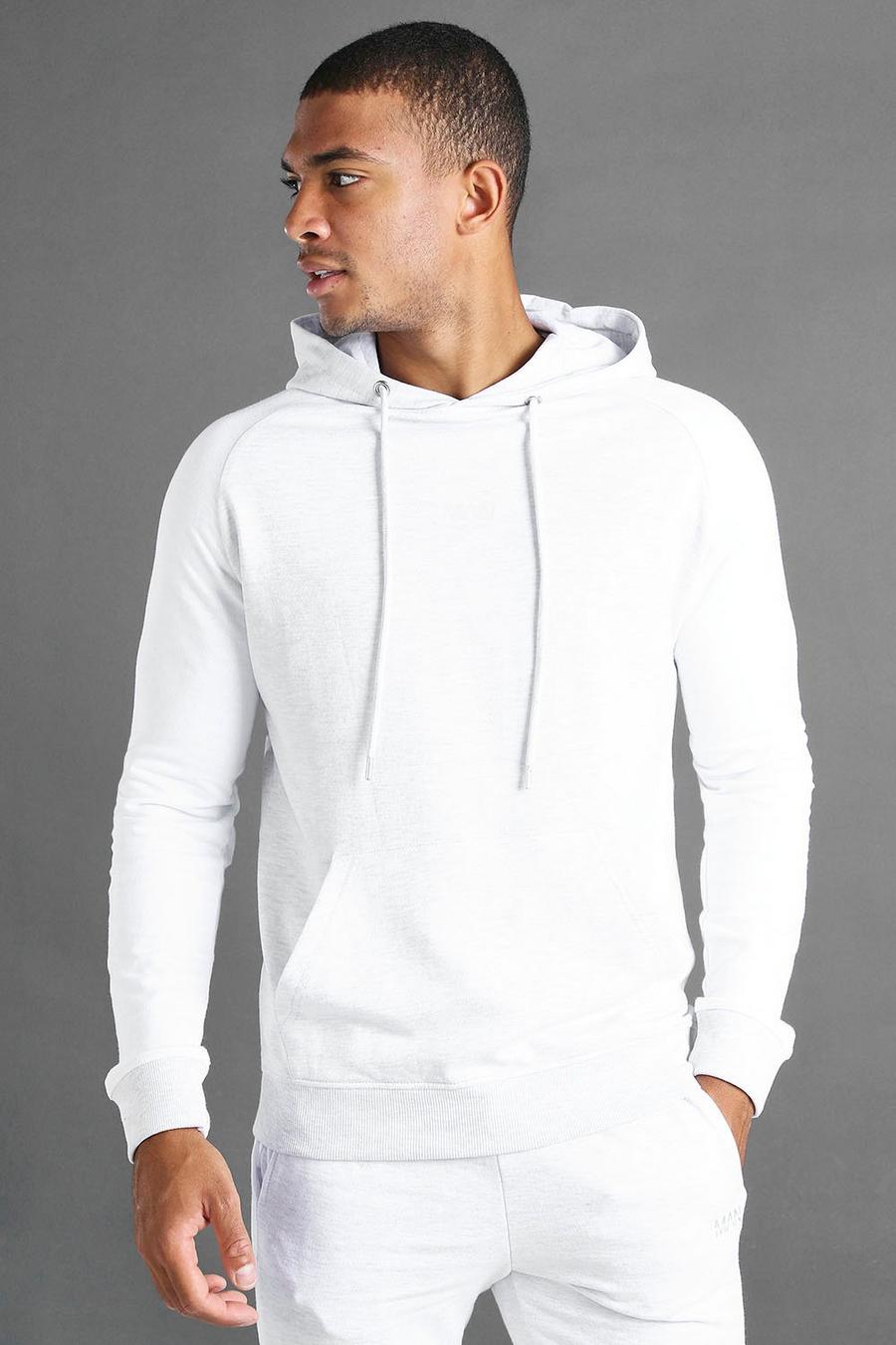 MAN hoodie met contrasterende mouwen image number 1