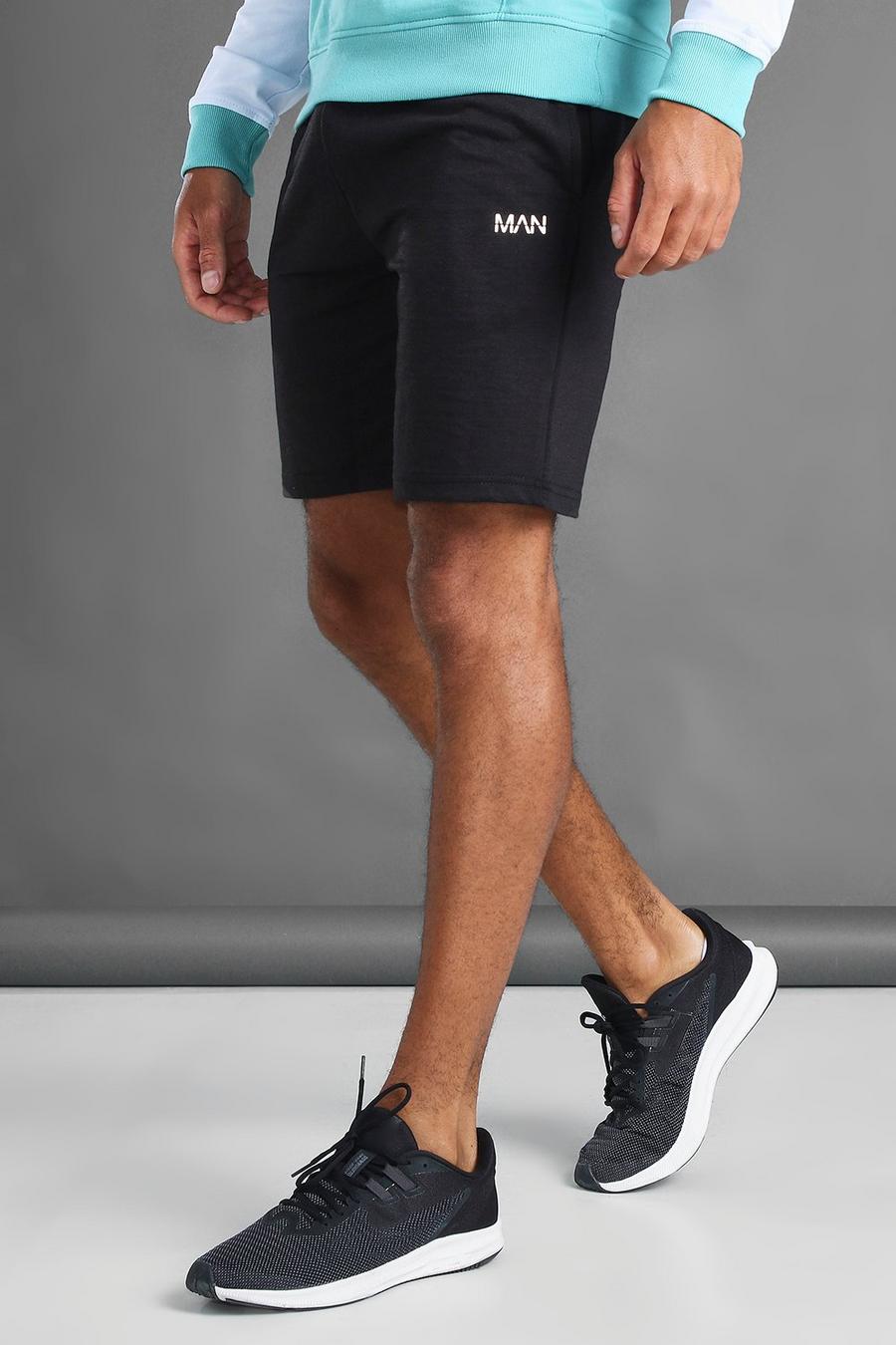 Mittellange MAN Shorts mit Tunnelzug in Kontrastfarbe image number 1