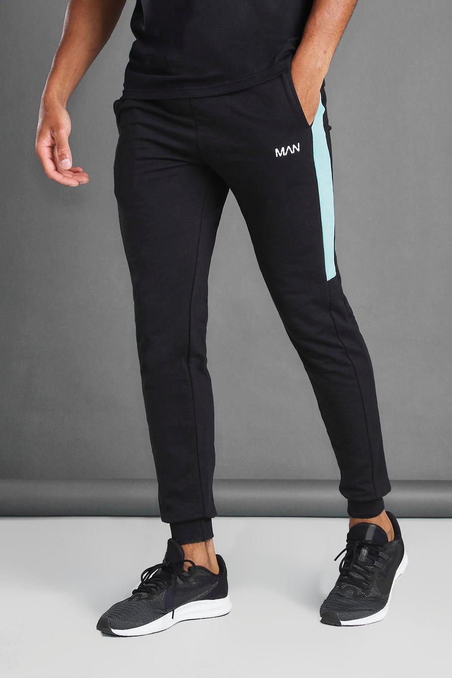 Pantalones de correr skinny con panel lateral image number 1