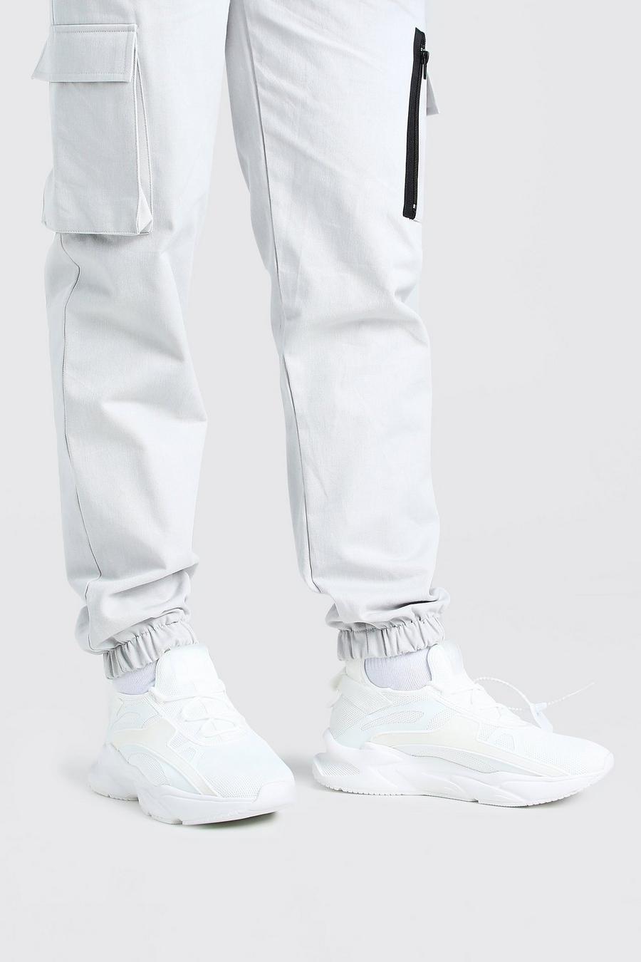 White Man Mesh Panelled Runner Sneakers image number 1