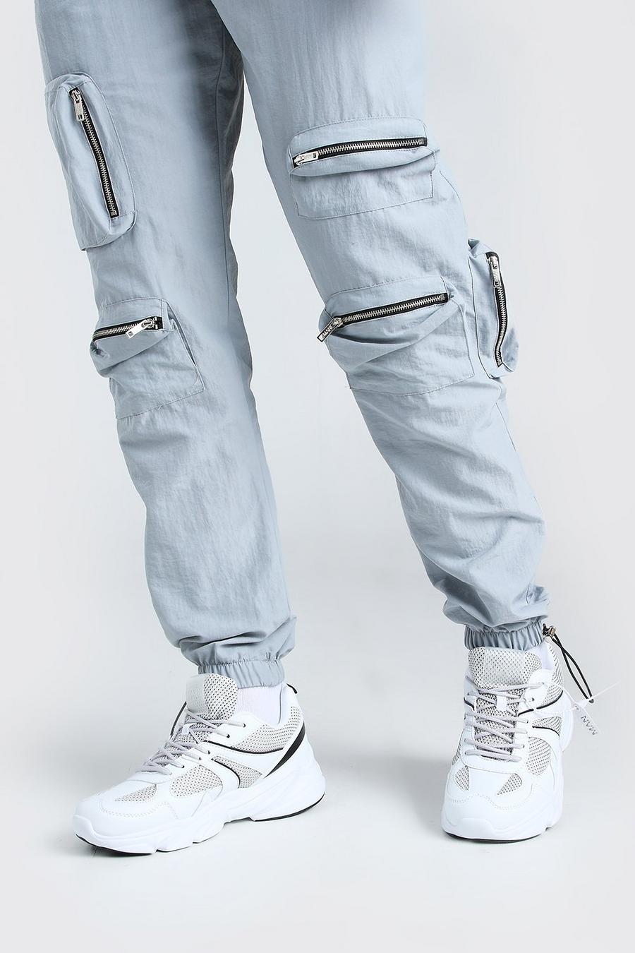 Grey Man Dash Chunky Panelled Sneakers image number 1