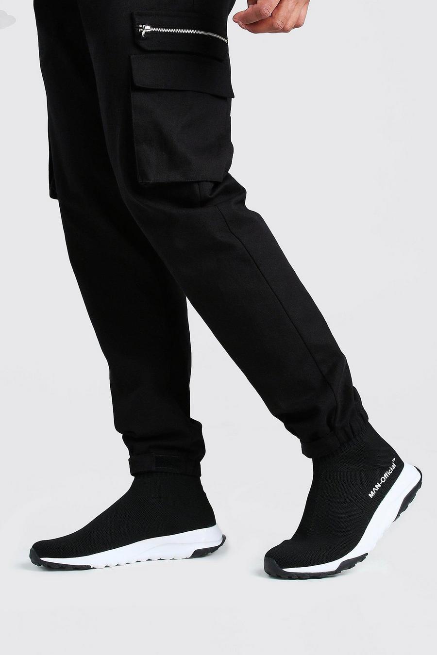שחור negro נעלי ספורט MAN עם רפידה סרוגה image number 1