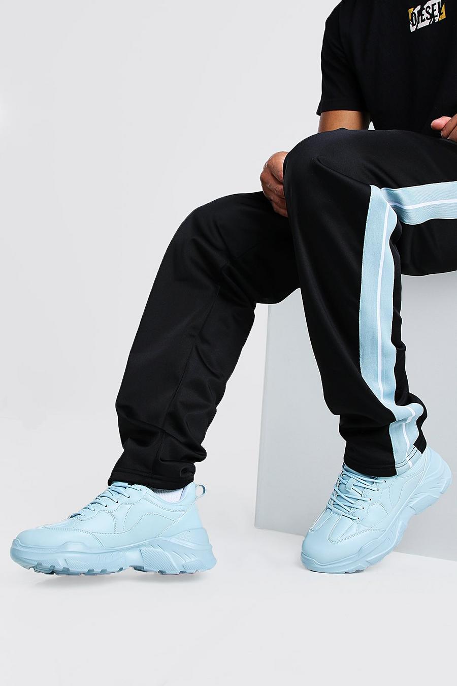 Robuste Sneakers mit MAN-Print, Blau image number 1