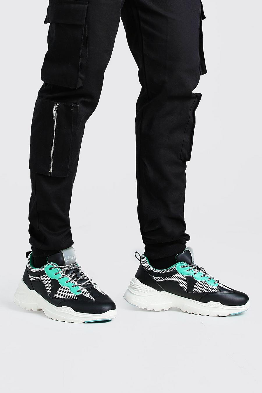 Green Man Chunky Mesh Sneakers image number 1