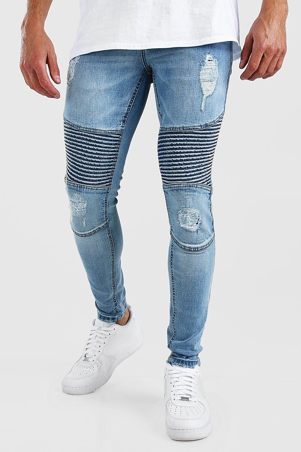 biker jeans no rips