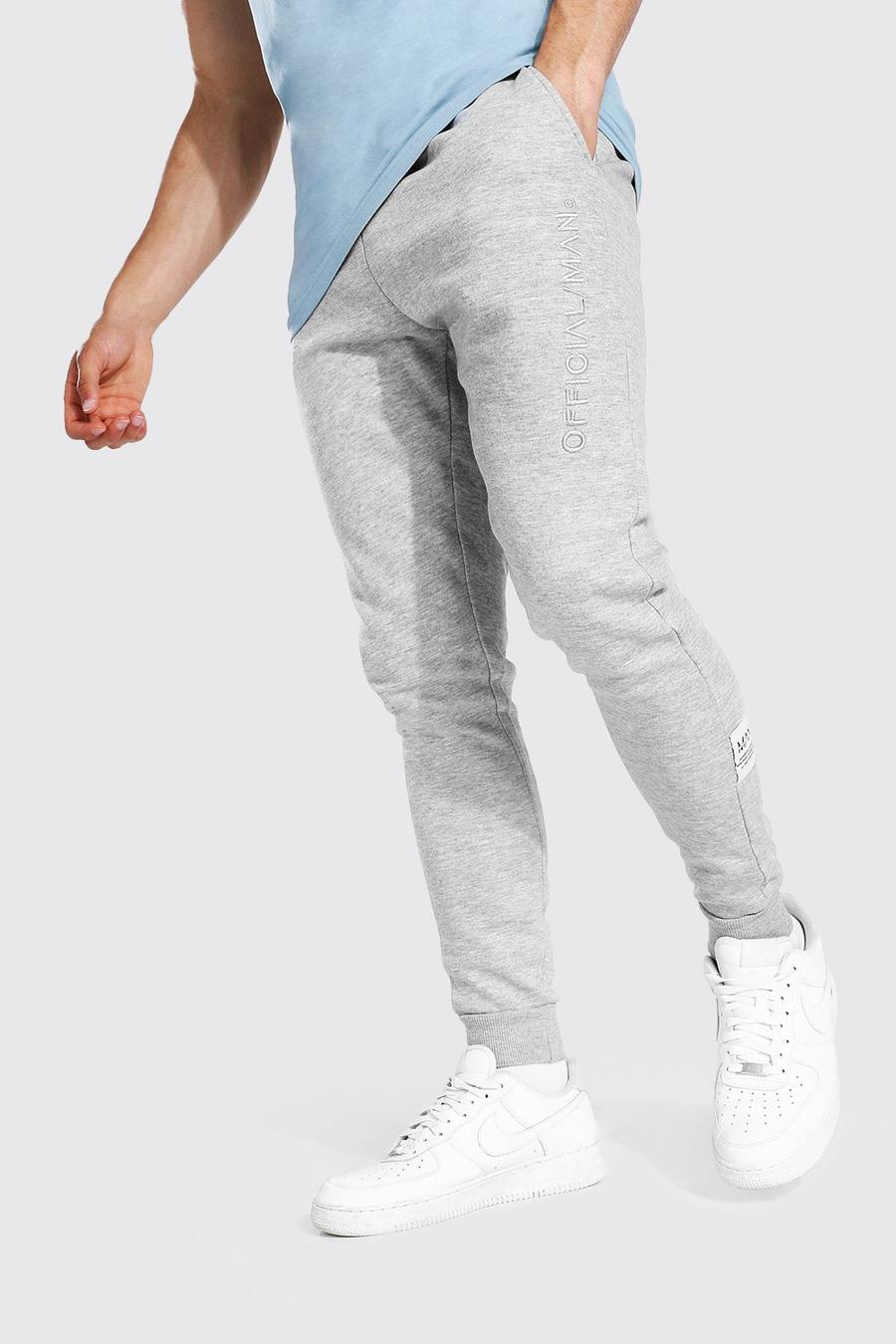 Grey marl Official Man Skinny Fit Track Pant image number 1