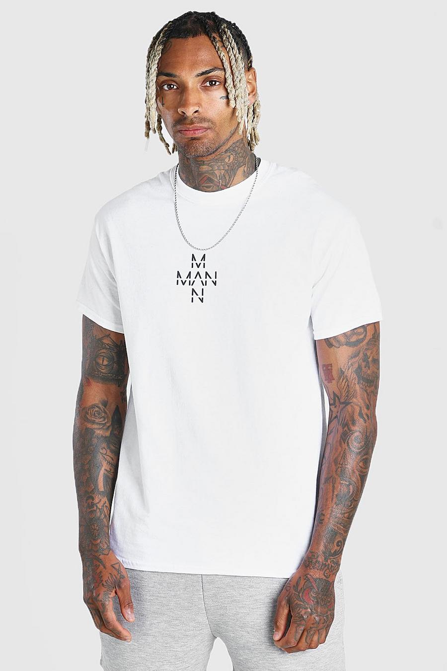 White Original Man Cross Graphic T-Shirt image number 1