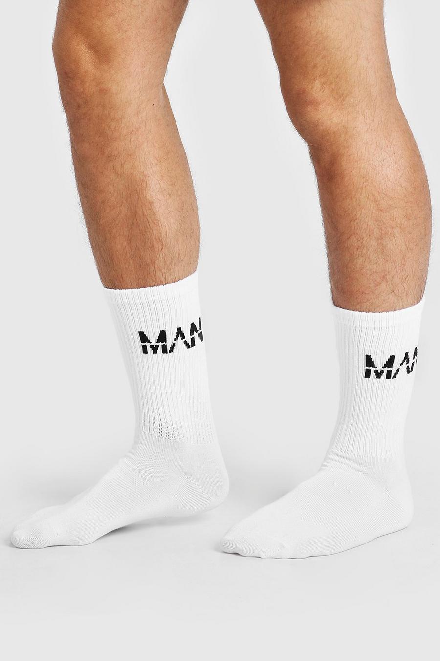 Confezione da 7 paia di calzini sportivi con logo MAN tratteggiato image number 1
