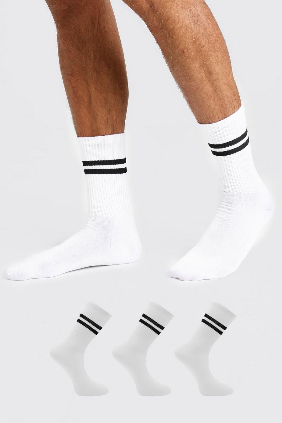 3 Pack Striped Sports Socks image number 1