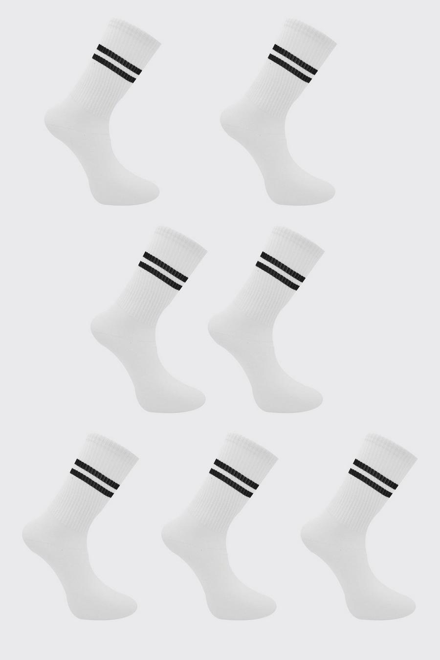 Confezione da 7 paia di calzini sportivi a righe image number 1