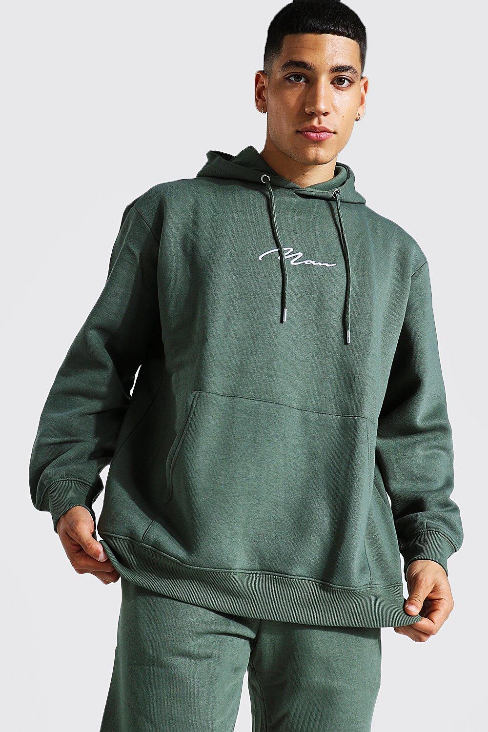 Man Signature Oversized Hoodie And Short Set