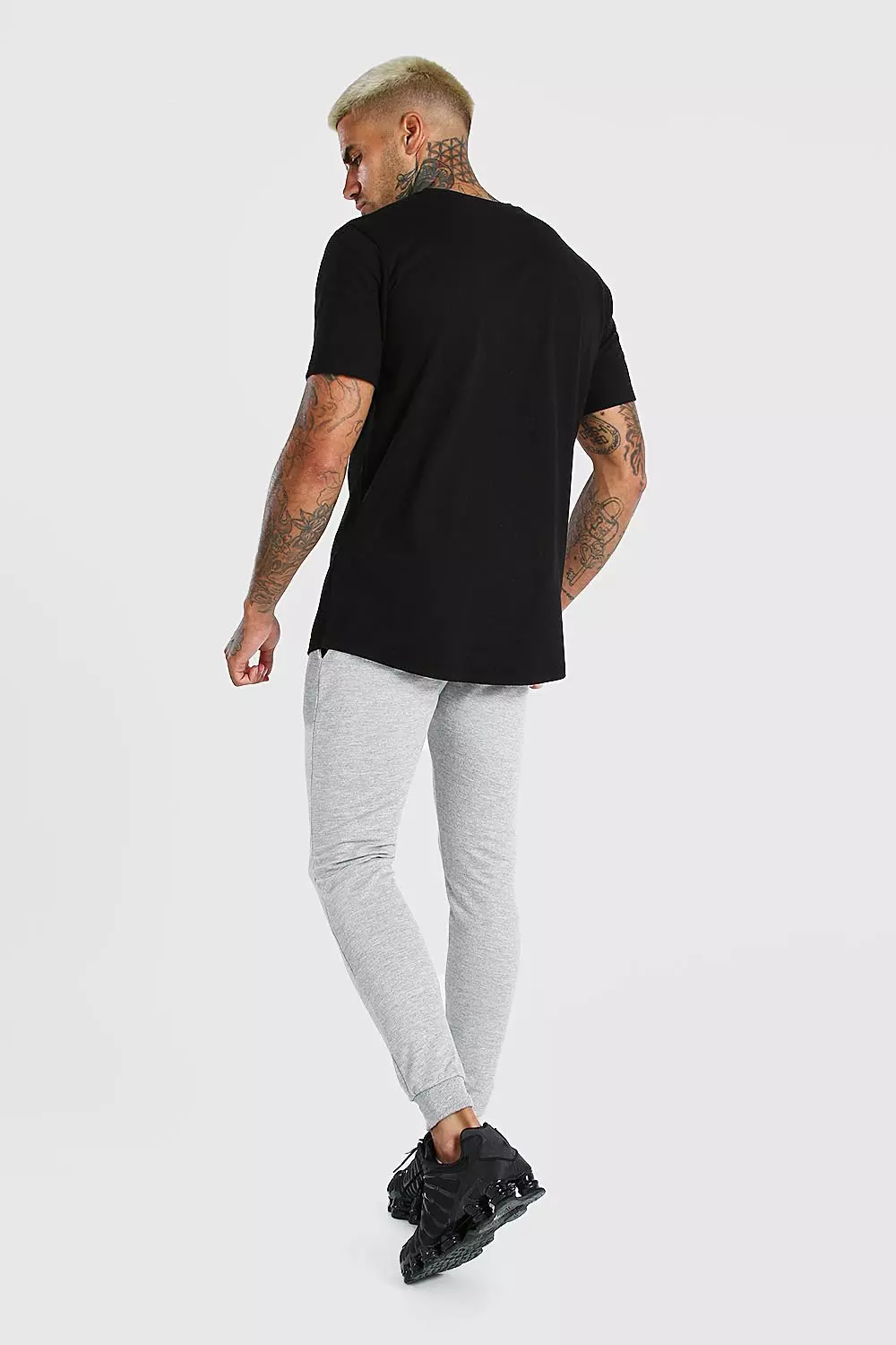 Mens super cheap skinny joggers grey