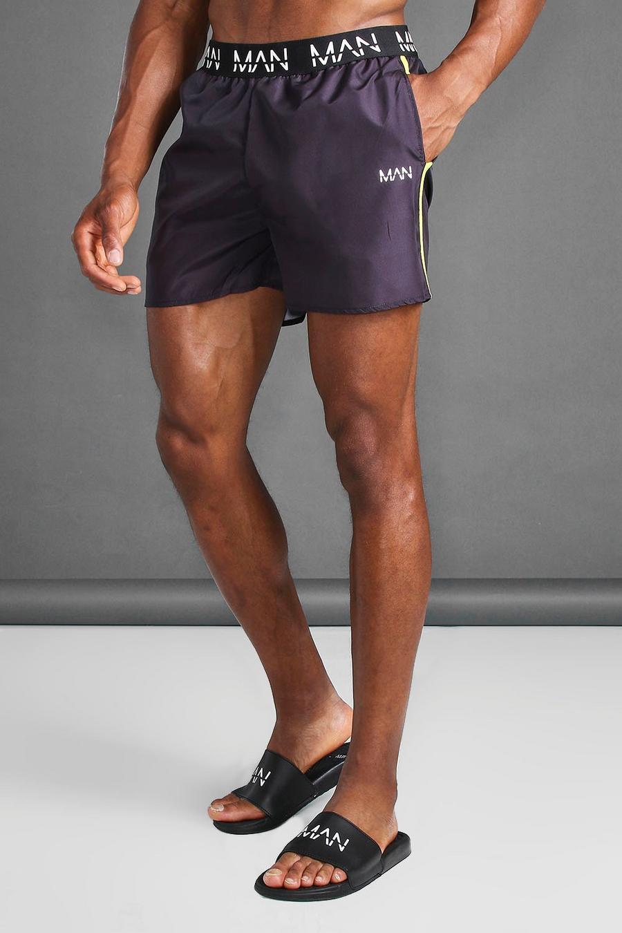 MAN Active Swim Shorts With Waistband Detail image number 1