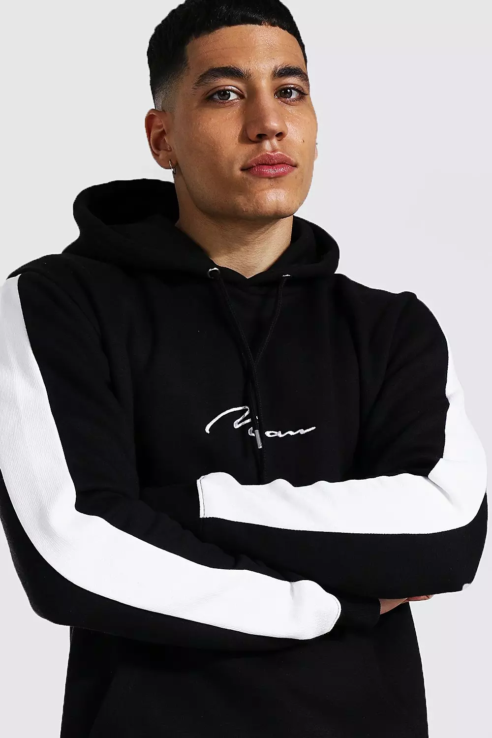 Black Man Signature Contrast Panel Tracksuit alternative image