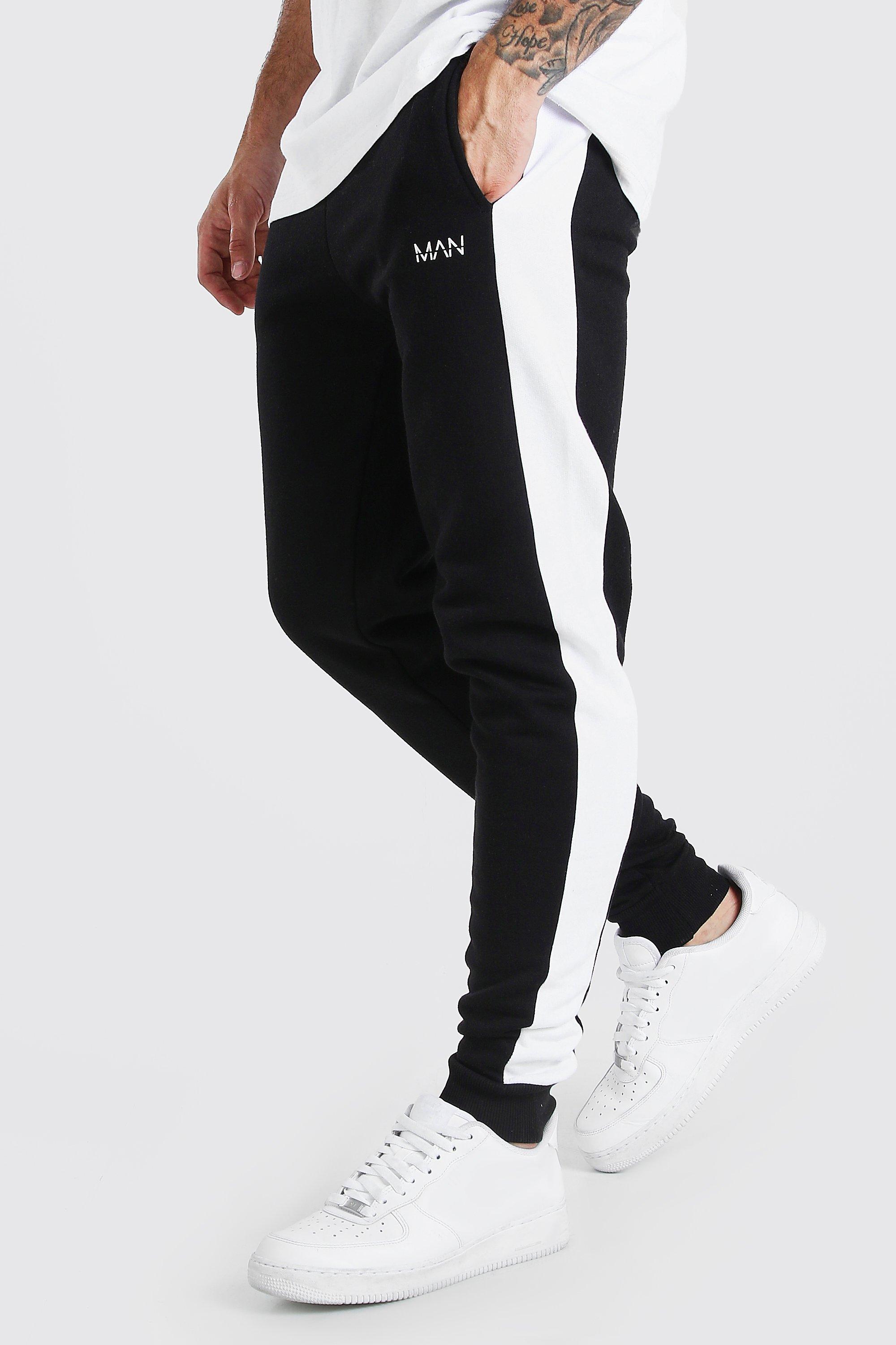 black skinny fit joggers