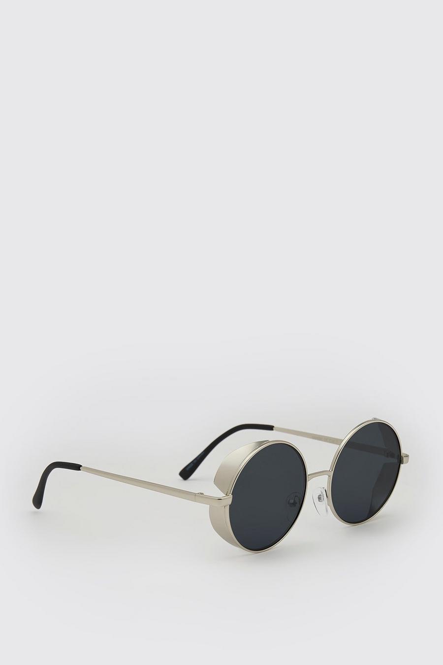 Sonnenbrille mit tiefem Rahmen, Silber image number 1