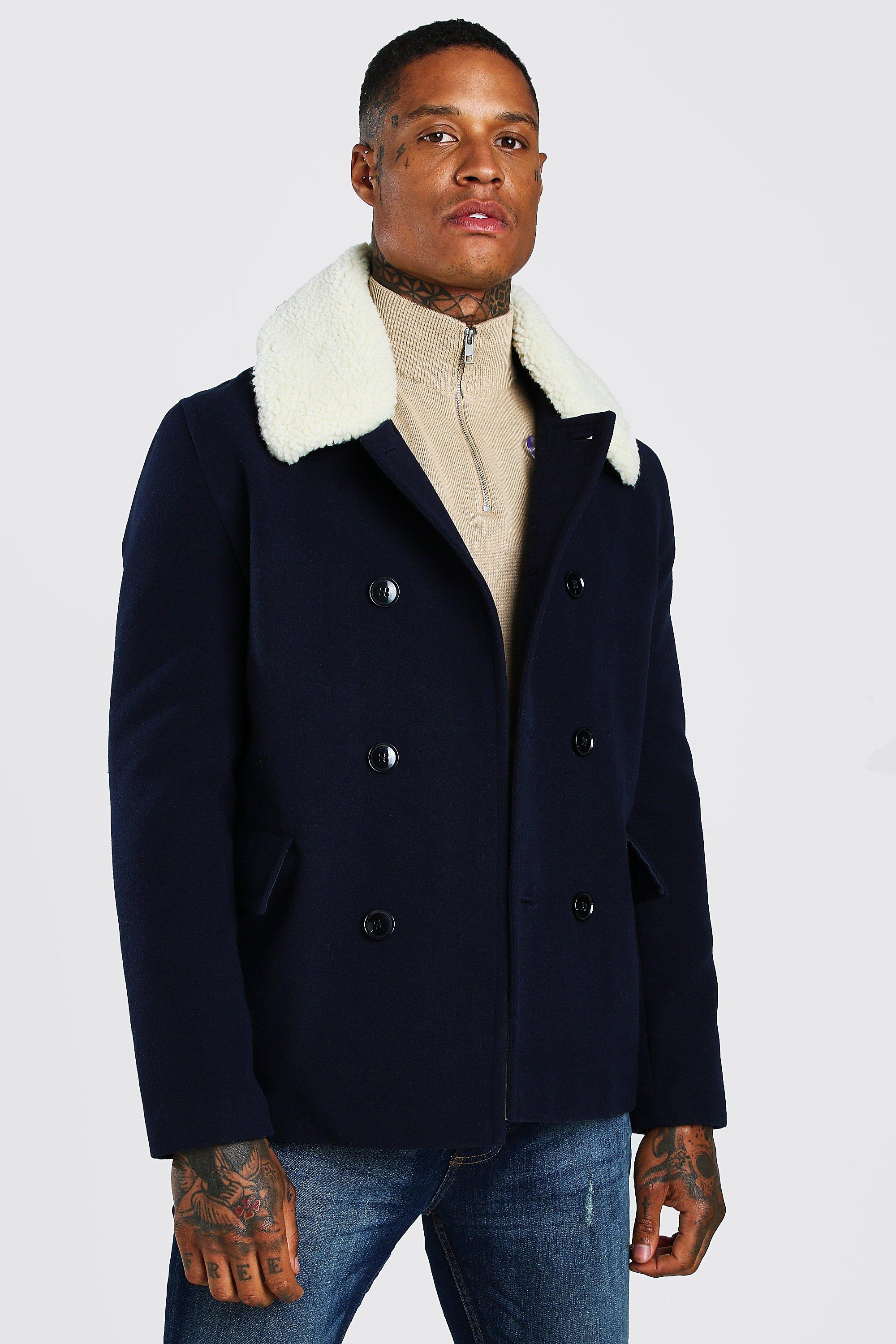 boohoo pea coat