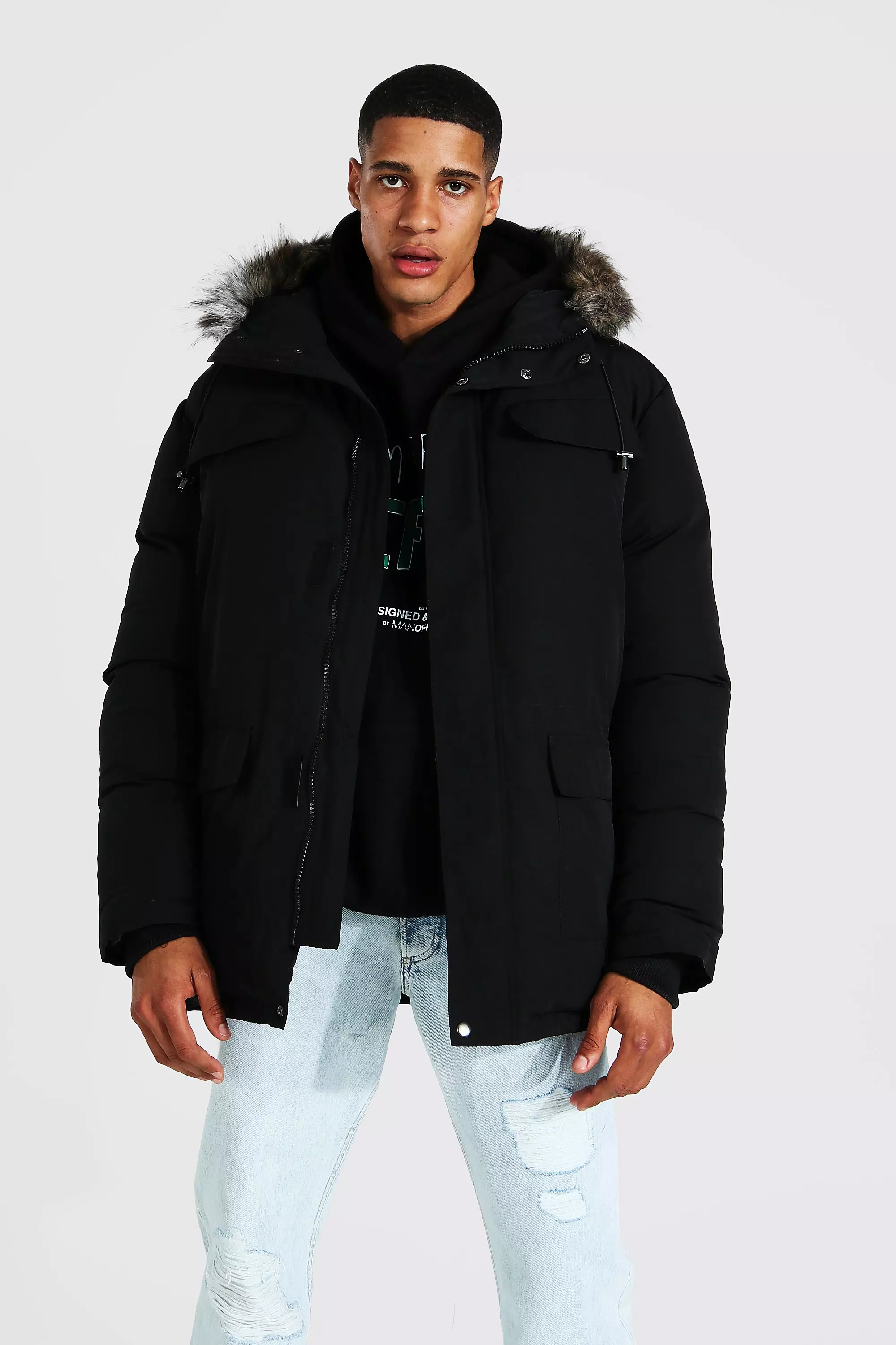 Tall Faux Fur Hooded Arctic Parka