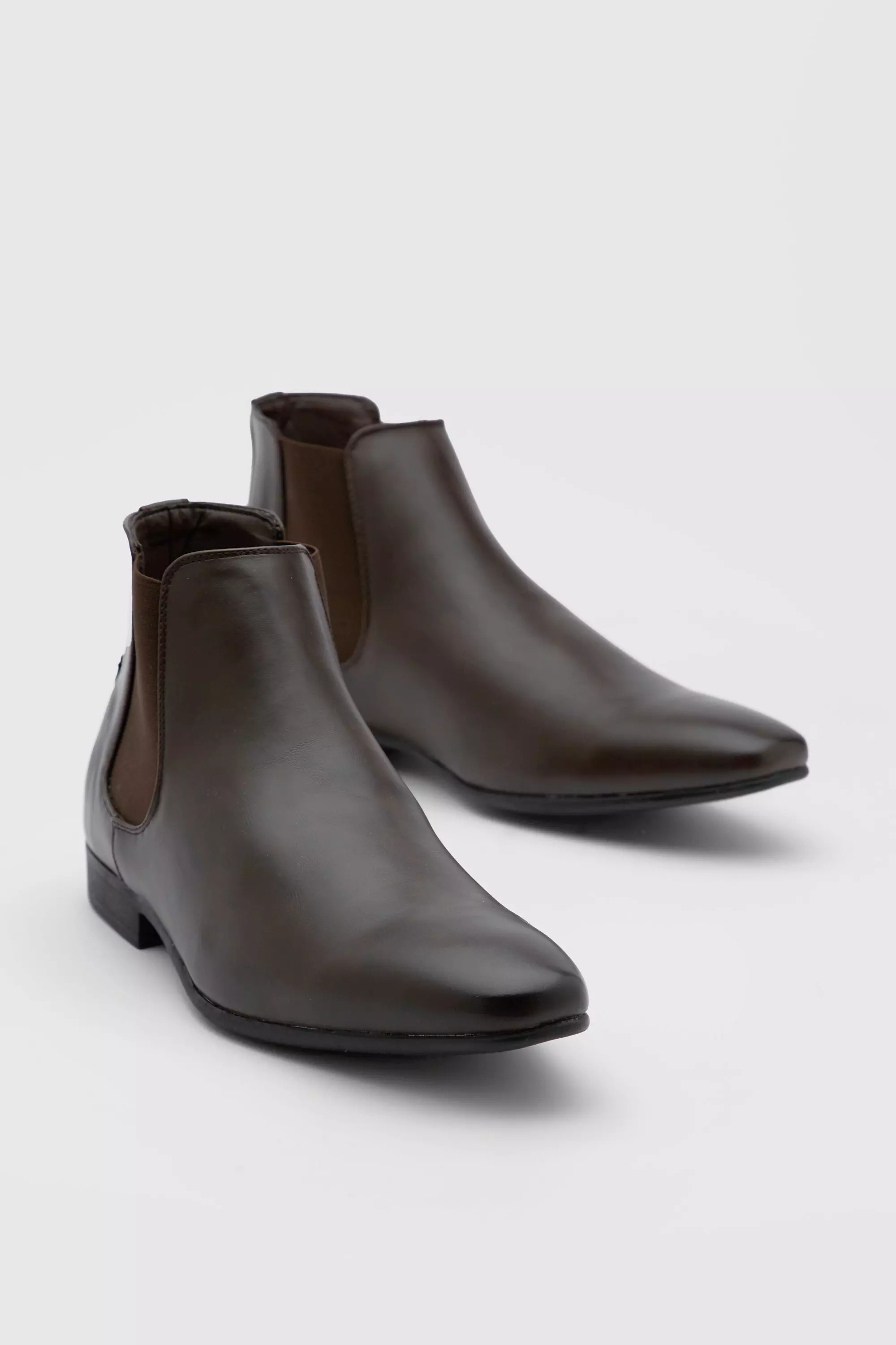 Leather look hotsell chelsea boots