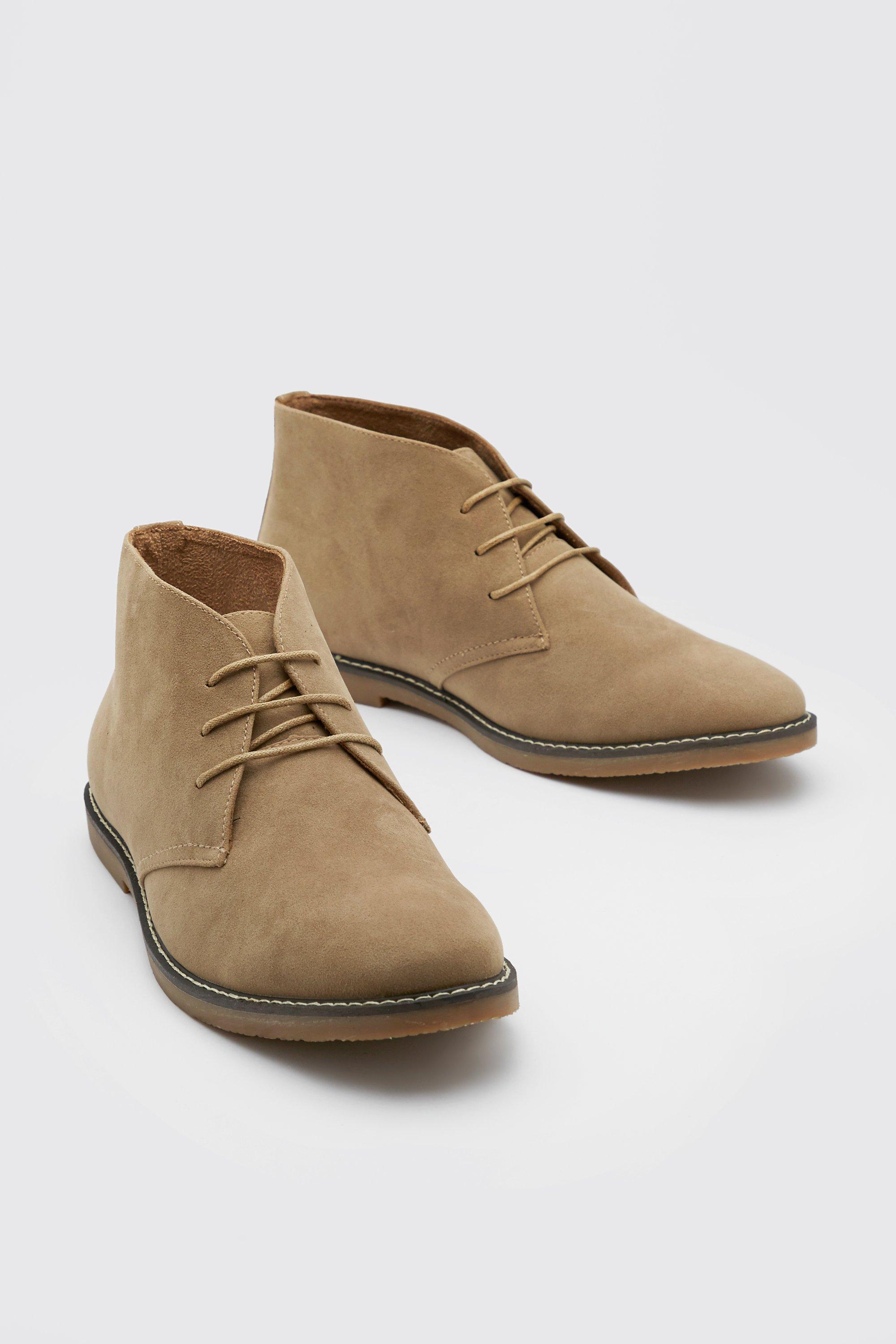 Faux suede 2025 desert boots