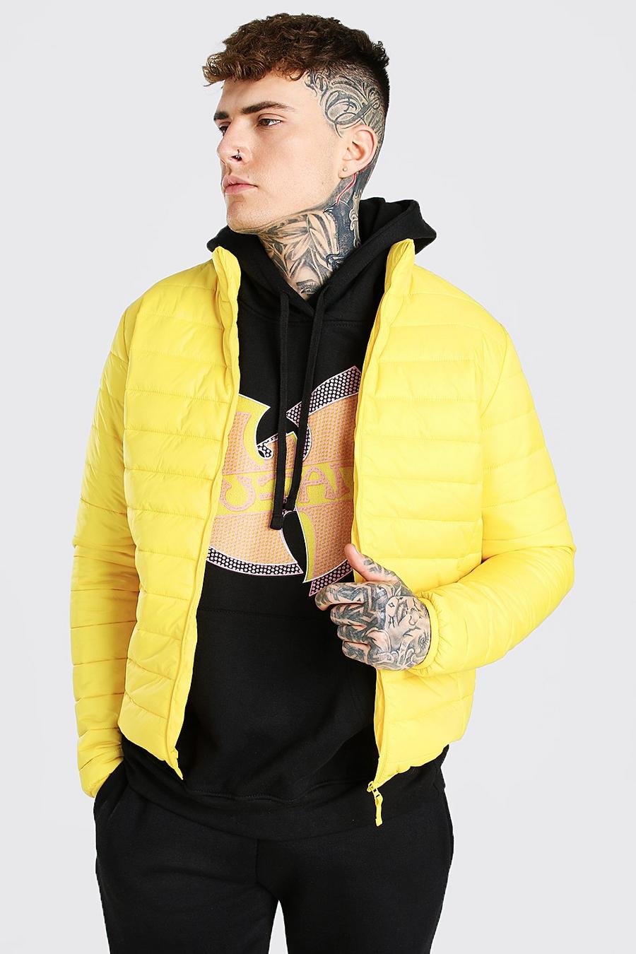 Yellow Foldaway Padded Jacket With Bag image number 1