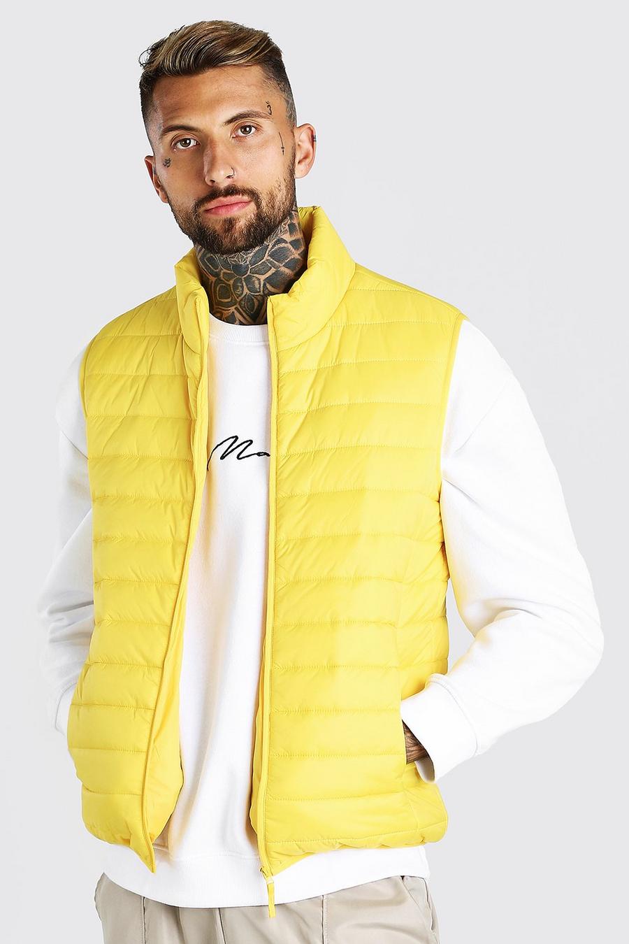 Yellow Foldaway Padded Vest With Bag image number 1
