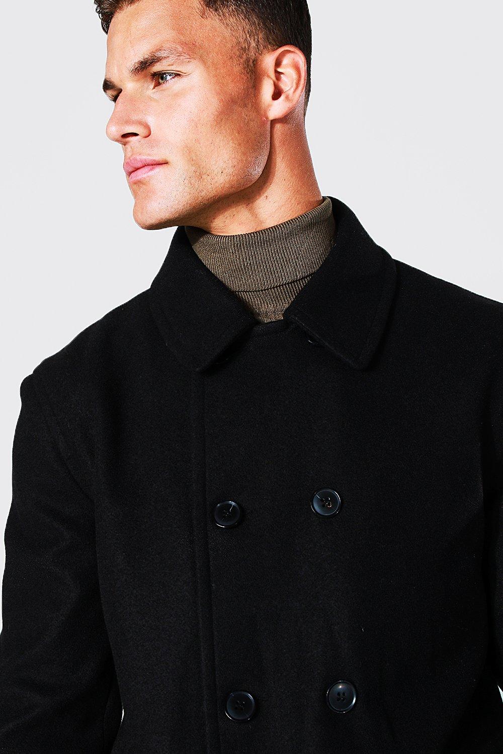 Men's big and shop tall wool peacoat