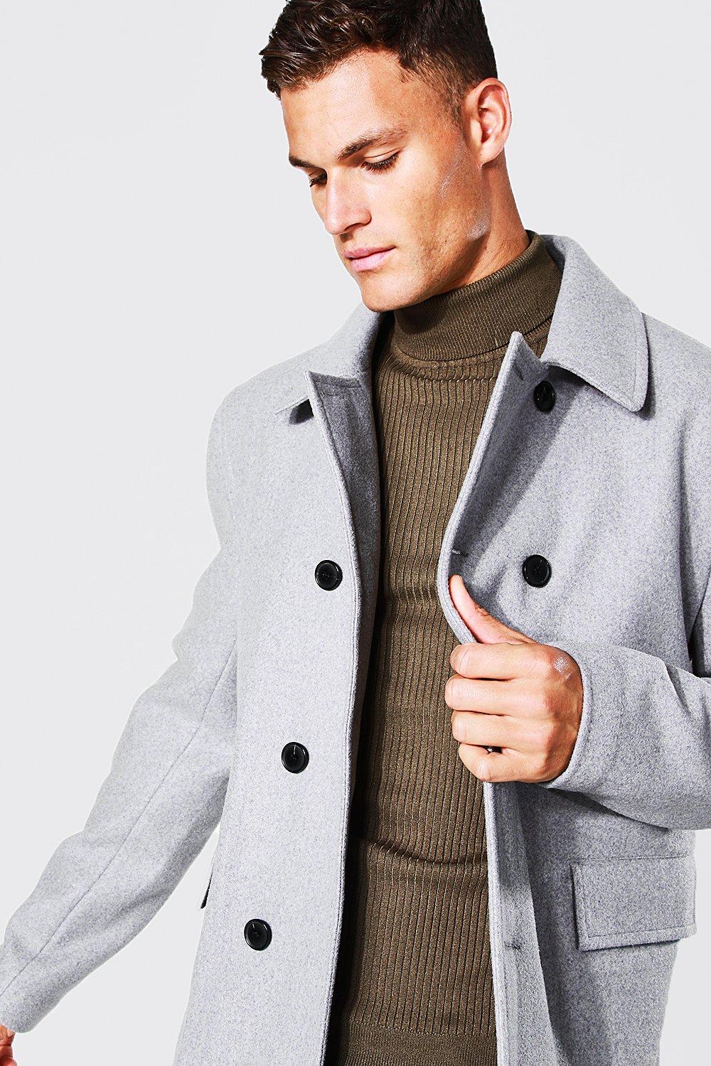 Men's big and shop tall wool peacoat