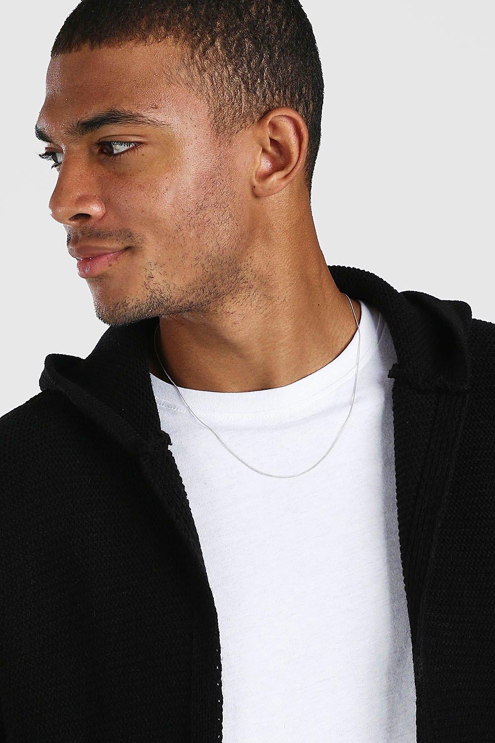 black longline hooded cardigan