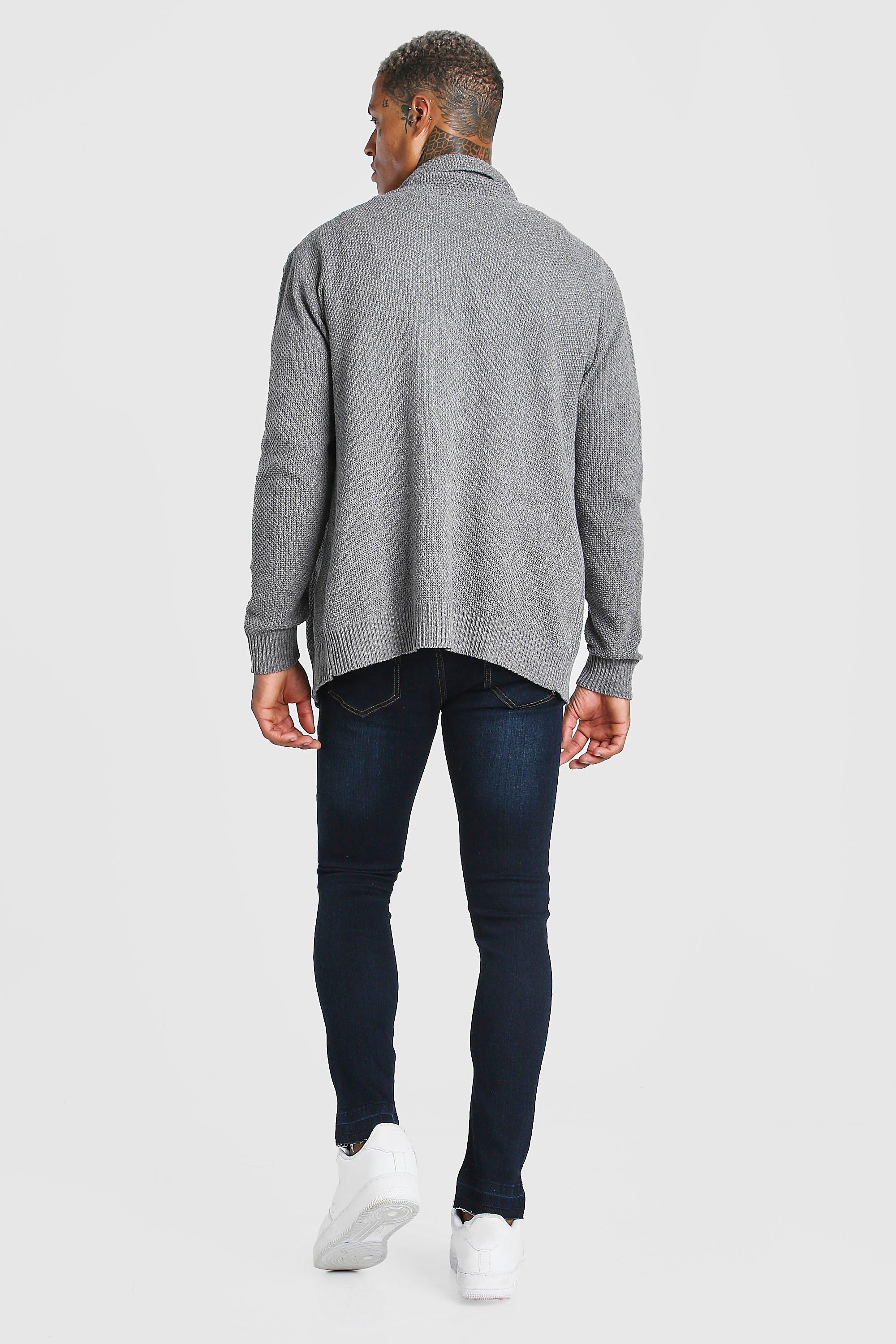 Textured Edge To Edge Shawl Cardigan | boohoo Textured Edge To Edge Shawl Cardigan | boohoo