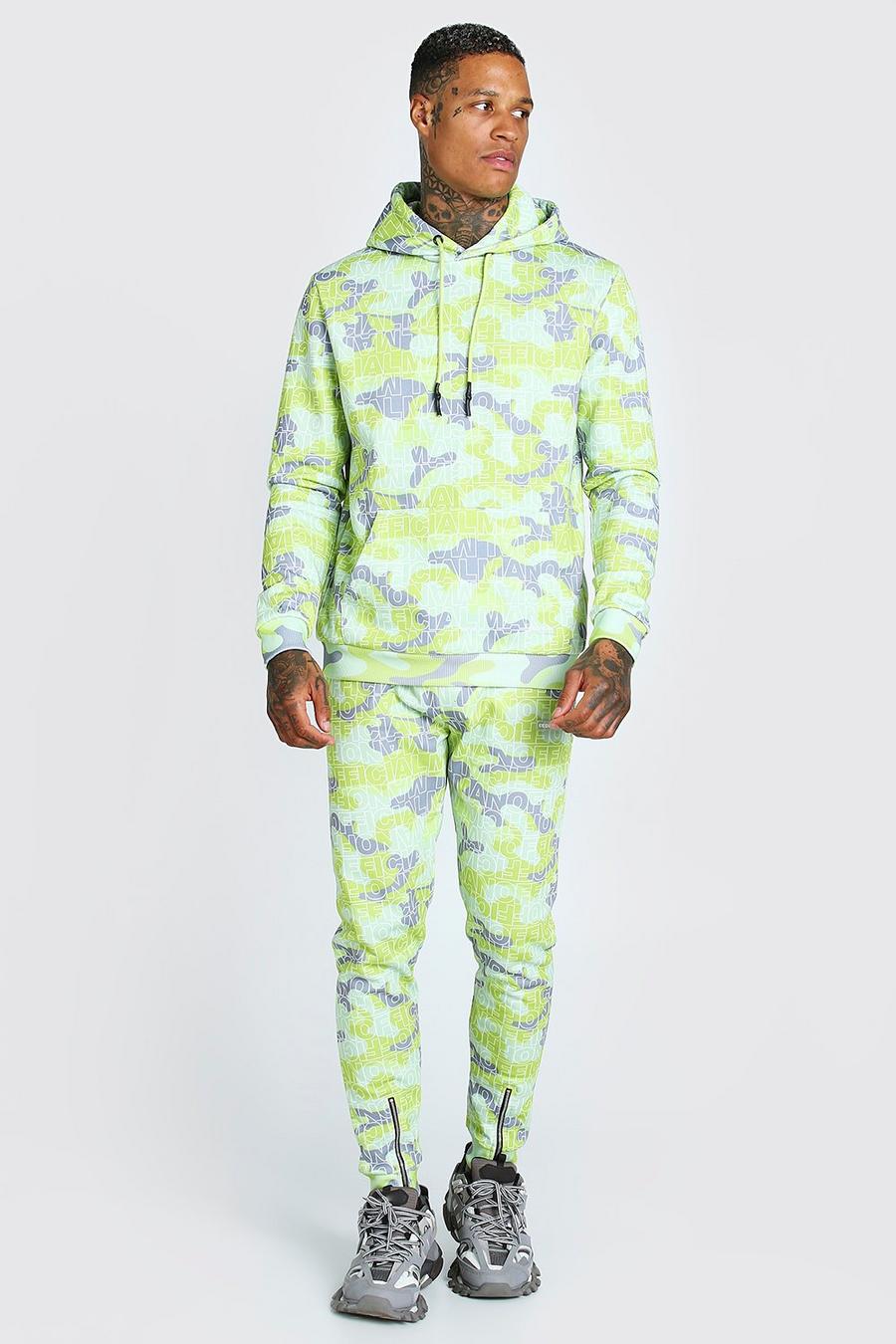 Yellow Man Official Camo Print Tracksuit image number 1