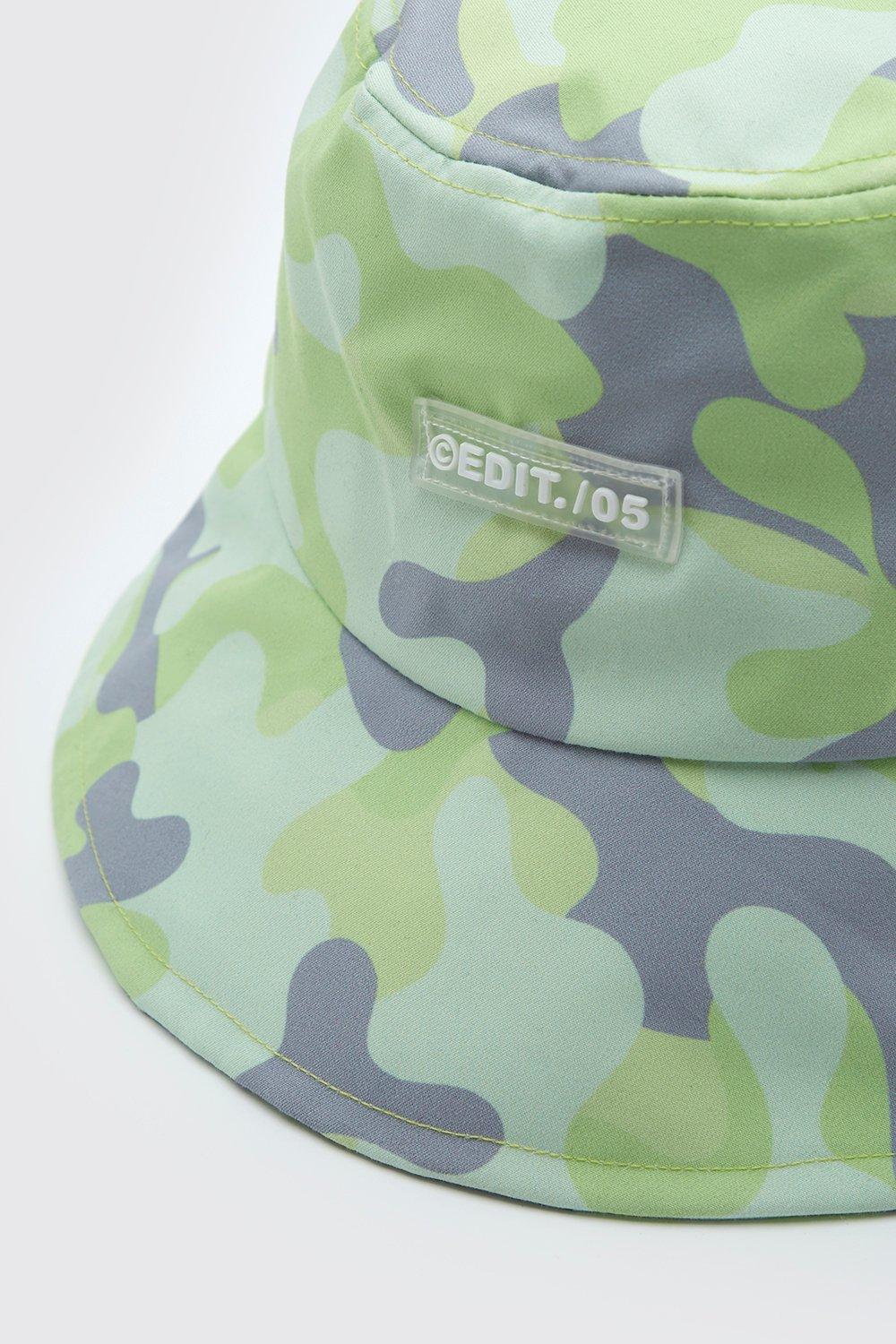 yellow camo bucket hat