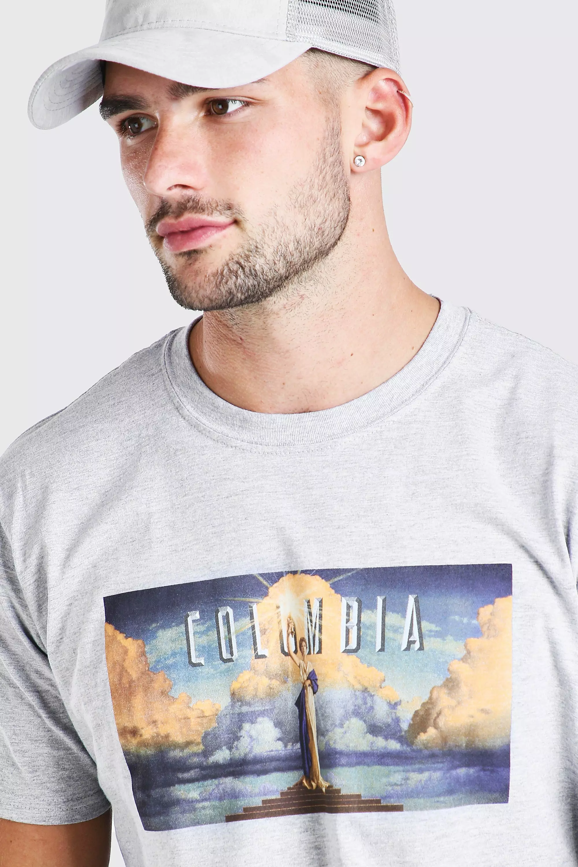 Oversized Columbia Print T Shirt Boohoo