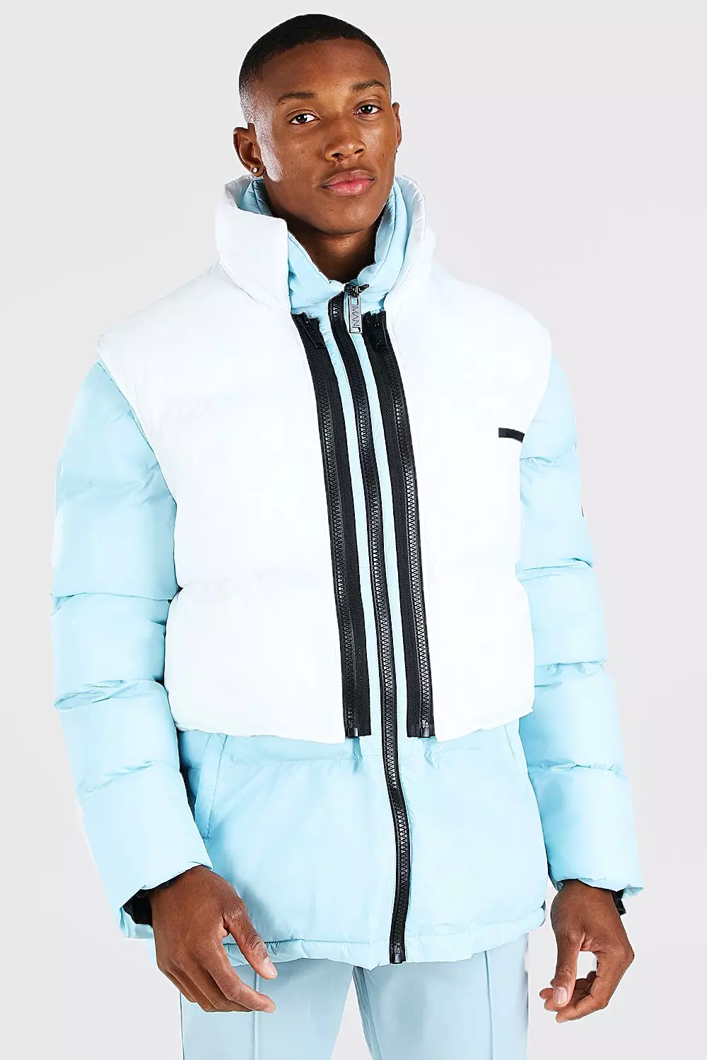 Light blue 2 In 1 Puffer (With Removable Gilet) alternative image