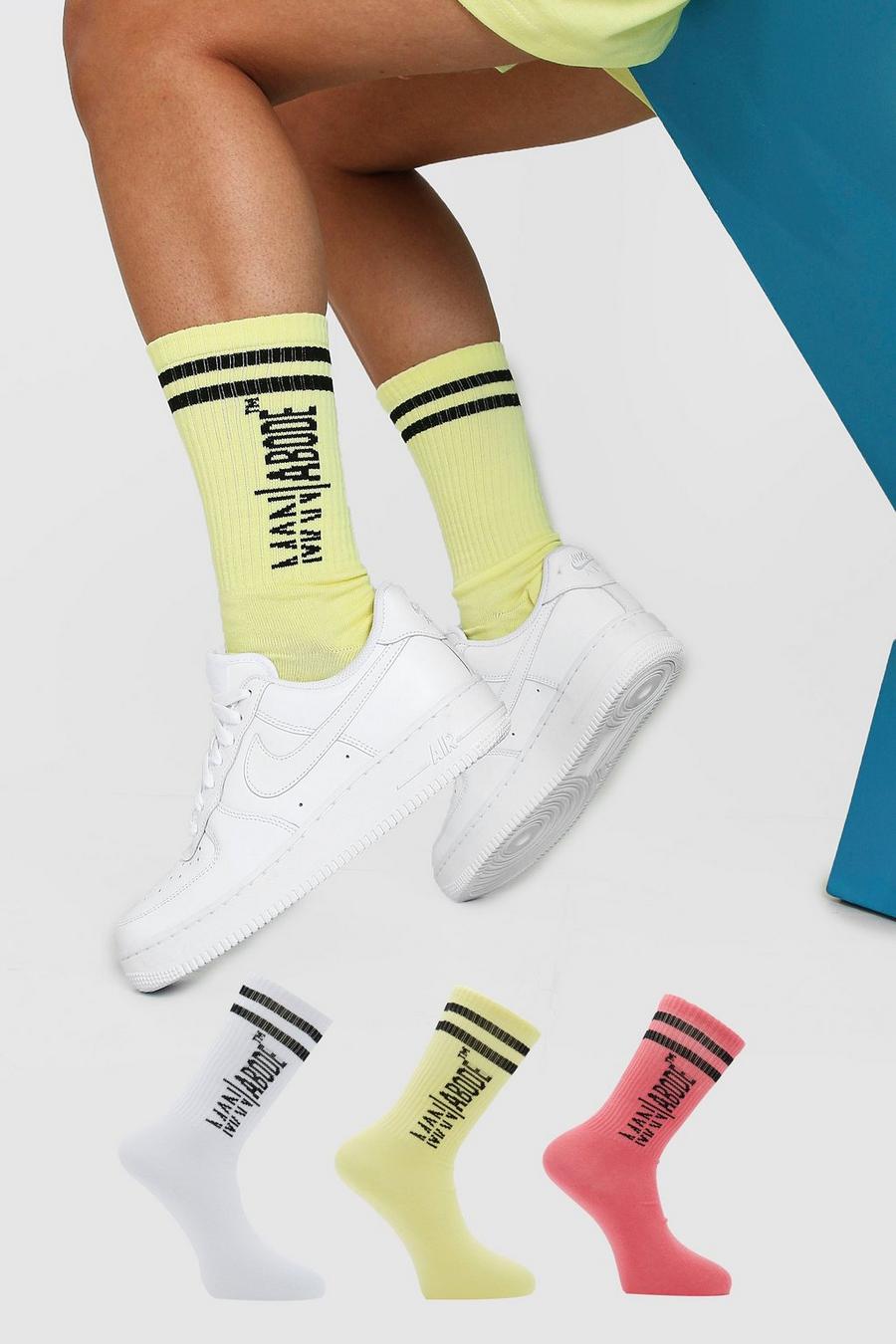 Pack de 3 pares de calcetines ABODE con canalé deportivo, Multicolor image number 1