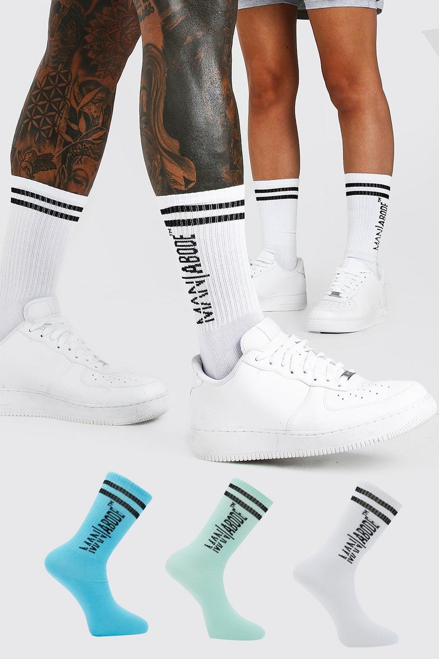 ABODE Socken mit sportlichem Rippenmuster, 3er-Pack, Mehrfarbig image number 1